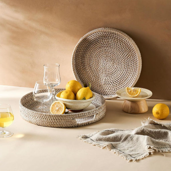 Rattan Trays - Whitewashed -4