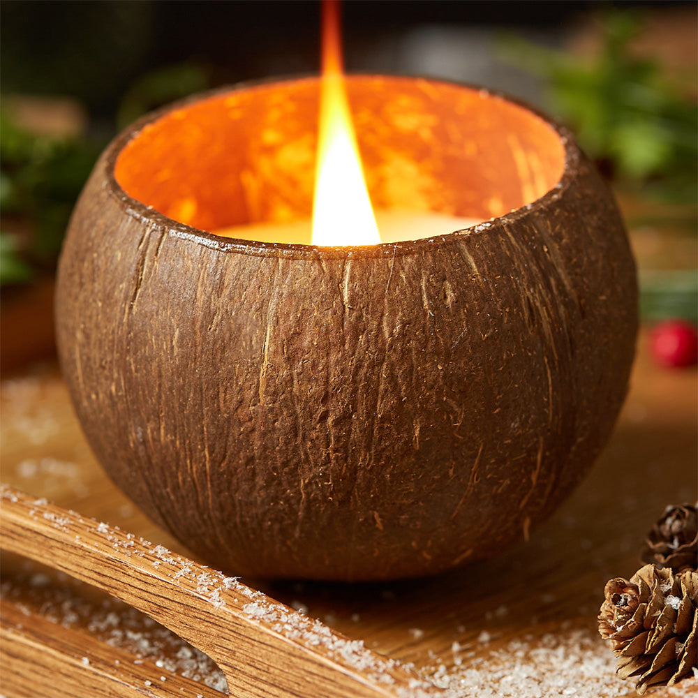 Coconut Shell Candle-1