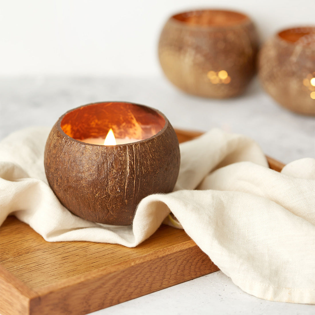 Coconut Shell Candle-2