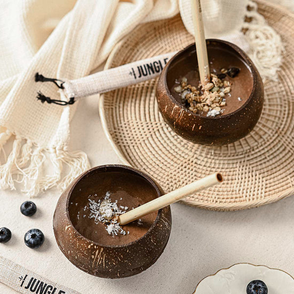 Natural Coconut Shell Cups (Set of 2)-2