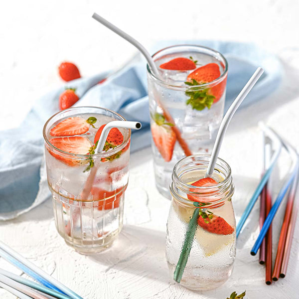 Stainless Steel Reusable Straw Set (Pack of 8)-0