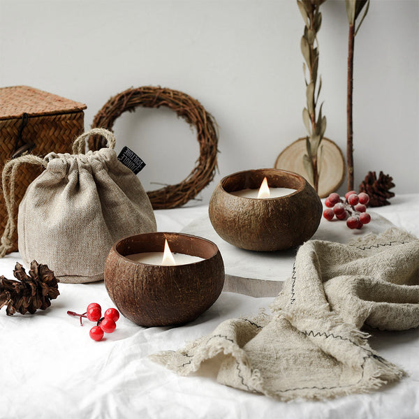 Coconut Shell Candle-0